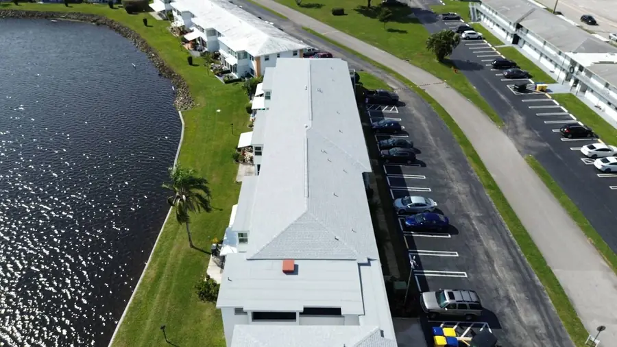 Roof in Boynton Beach put on by Ranger Roofing, drone photo from January 2025
